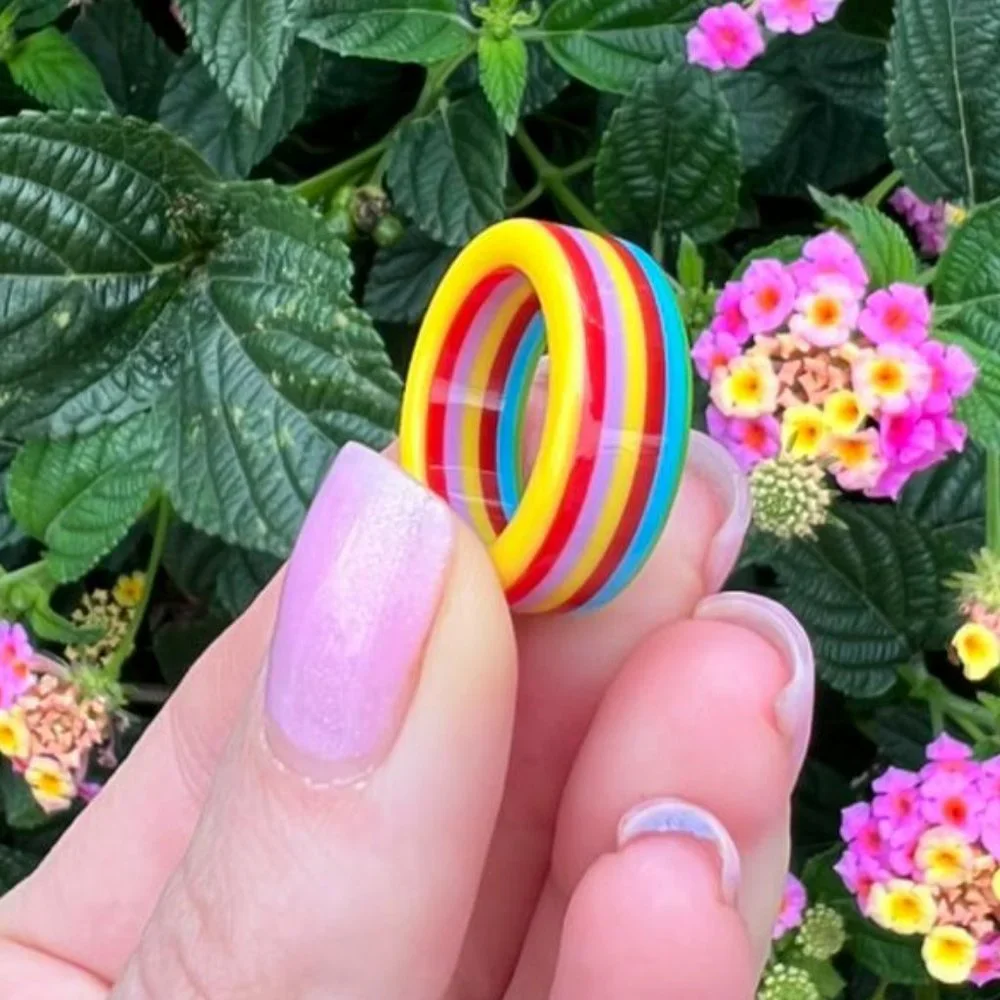 Korean style Acrylic ring - Picture 1 of 5